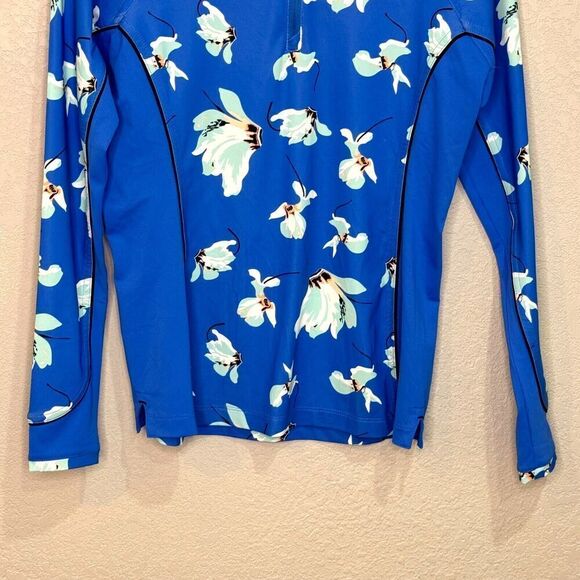 Peter Millar Women's Pullover Top Size XS 1/4 Zip Golf Cattley Floral UV - Picture 4 of 5